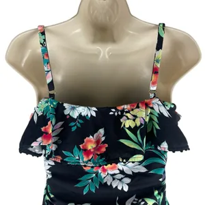 Tommy Bahama Floral Springs Flounce Tankini Top Swim Size XS thumbnail 9