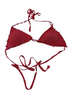 Pink Crochet Bikini Top thumbnail 1