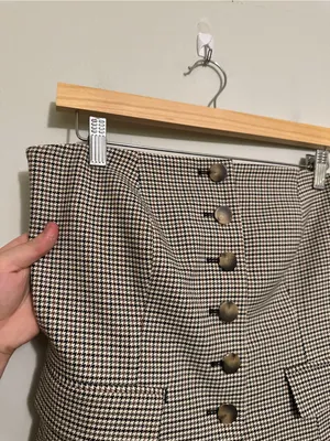 Ann Taylor Plaid Strapless Button Front Vest Top - Size 6 thumbnail 6