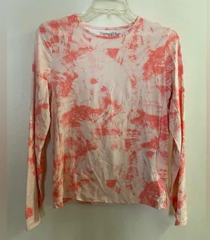 Hang Ten Women’s UV Protection 50+ Long Sleeve Shirt S Small Pink Tie Dye thumbnail 1