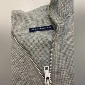 Brandy Melville Grey  waffle knit quarter zip jacket thumbnail 4