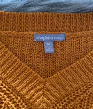 orange knit sweater Size M thumbnail 3
