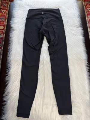 Lululemon Black Wunder Under High Rise Full On Luon 28” Inch Tights thumbnail 6