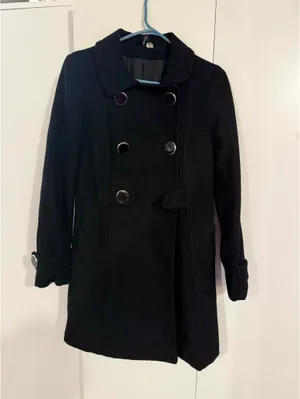 Black Winter Coat H&M thumbnail 1