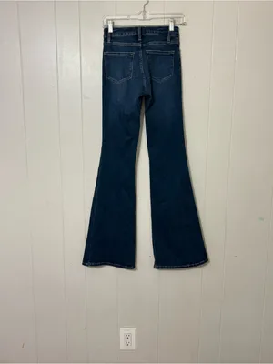 FRAME Le One Flare Jeans Hanbury Wash Size 0 High Rise Stretch Denim thumbnail 11
