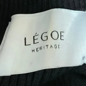 Legoe Heritage Womens Black Rib Knit Straight Leg High Waist Trousers Pants XS thumbnail 4