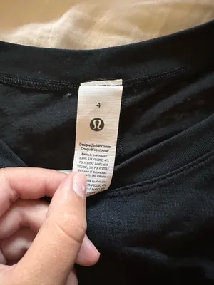 Lululemon Black Tie Short Sleeve Top thumbnail 3