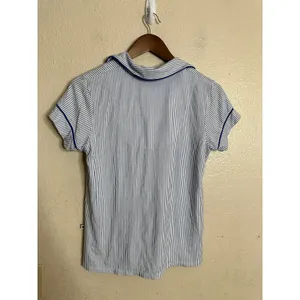 The Cat's Pajamas Set Blue White Stripe Pima Cotton Modal size S Lounge Sleep thumbnail 6