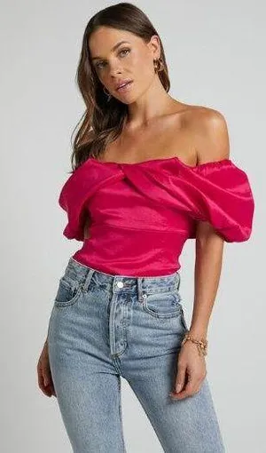 Showpo Off the Shoulder Top thumbnail 1