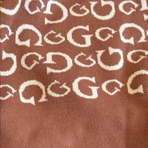 Guess Brown and White Logo Short Sleeve Top NWOT size L thumbnail 5