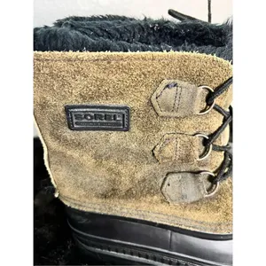 Womens SOREL SLIMPACK Waterproof Duck Boots Size 6 Fur Lined Brown Leather thumbnail 3