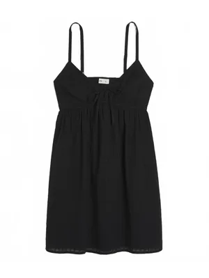 Hollister Babydoll Mini Dress NWT Black XXS Tall thumbnail 2