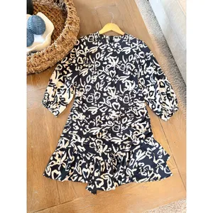 Tanya Taylor Block Print Mel Dress Womens‎ Black White Size 2 thumbnail 5