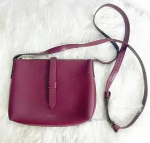 J. Crew Burgundy Leather Crossbody Purse thumbnail 1