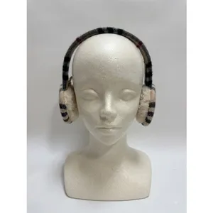 Burberry London Nova Check Cashmere Earmuffs Beige Black One Size thumbnail 9