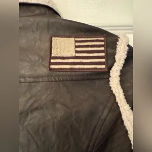 Affliction Black Premium Flight Jacket Women’s Brown Size XS thumbnail 13