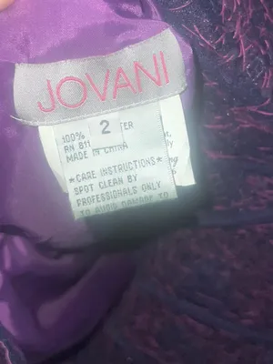 Jovani Purple Leopard Sequin Babydoll Prom Homecoming Y2K Dress Size 2 thumbnail 6