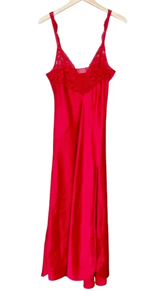 Vintage Victoria's Secret Gold Label Maxi Slip Dress Sz L thumbnail 1