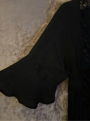 Love Tree Black Lace-Trim Swim Coverup Women’s Size M thumbnail 4