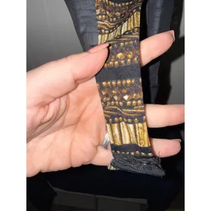 Victoria Sport Womens Gold Black Tribal Print Mesh Back Bodysuit Medium thumbnail 6