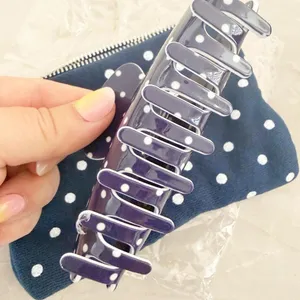 NEW Parke blue white polka dots hair clip claw clip * thumbnail 3