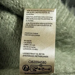 Free People Celeste Cardi Mint Green Cropped Fuzzy Cardigan XL thumbnail 7