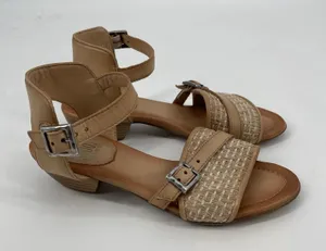 Miz Mooz Leather and Raffia‎ Heeled Sandals Chaise Sand Size EU 39 US 8.5 thumbnail 1