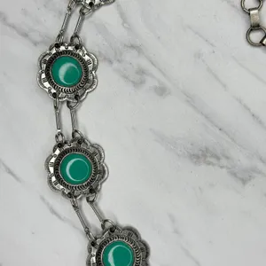 Flower Concho Western Turquoise Enamel Belt OS ✨ thumbnail 8