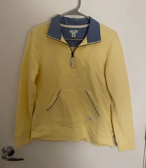 LL BEAN Nautical Yellow Pullover  thumbnail 1