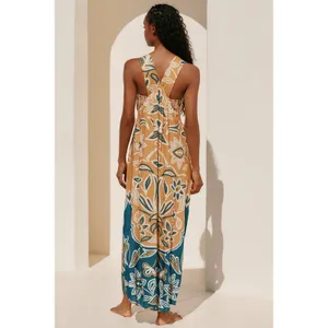 Celandine Anthropologie Floral Cutout Maxi Dress Boho Summer Resort Vacation,‎ L thumbnail 2