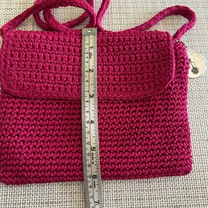 The Sak Crochet Crossbody Bag Magenta/Hot Pink thumbnail 8