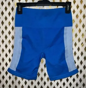 Fabletics shorts blue compression biker athletic size S thumbnail 1