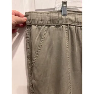 Jones New York Jones & Co Green Khaki Lyocell Elastic Waist Pants Plus Size 1X Lagenlook Earthy thumbnail 2