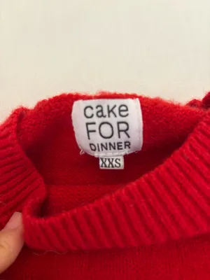 Cake for dinner sweater Red Size XS thumbnail 2