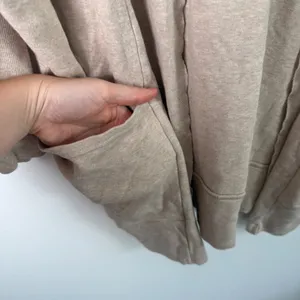 Pact Airplane Wrap Cardigan Wheat Heather Organic Cotton Travel Casual Women M/L thumbnail 3