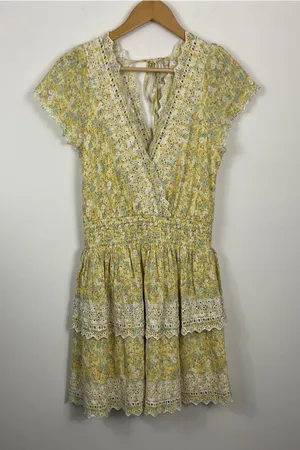 American Eagle Floral Lace Eyelet Mini Dress Womens Size Medium thumbnail 1