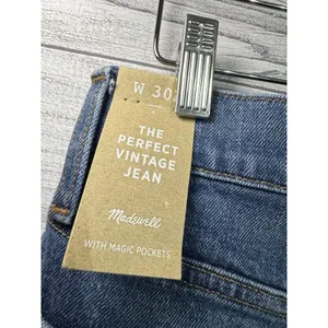 Madewell The Perfect Vintage Straight Jean Womens Size 30P NEW Jeans Whiskering thumbnail 4