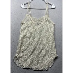 Vintage Y2K Cinema Etoile Lace Camisole Tank Cream Layering Coquette Fairy thumbnail 6