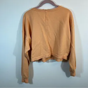 ✨ Aerie Orange Terry Crewneck Sweatshirt XS‎ thumbnail 8