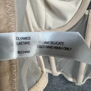 Kat The Label Femme Bustier Top Womens S Beige Tie Straps‎ Flirty Chic Coquette thumbnail 11