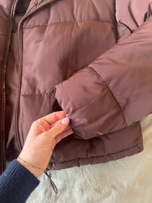 H&M Cropped Puffer Jacket in Chocolate thumbnail 6