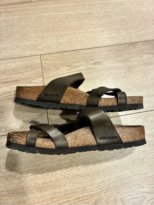 Birkenstock Women’s Mayari Buckle Sandals Brown Metallic Bronze Size 6 thumbnail 3