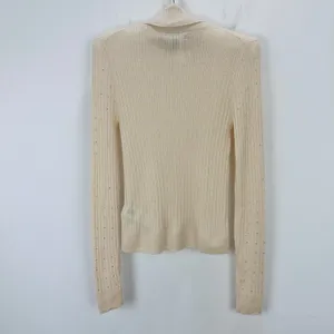 NEW J.Crew Featherweight Cashmere Turtleneck Sweater Rhinestones Buttercream S thumbnail 14