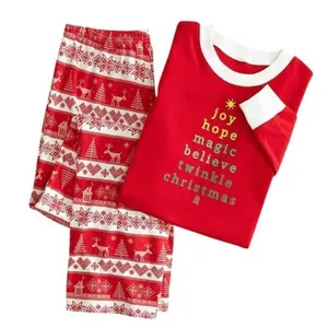 Women’s Holiday Christmas Pajama Set 2 Piece Joy Hope Magic Size 3XL NEW thumbnail 2