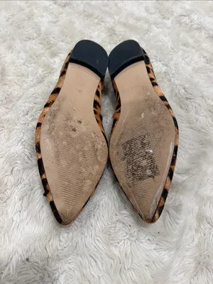Talbots classic leopard-print pointed toe calf hair ballet flats Woman Size 6.5 thumbnail 5