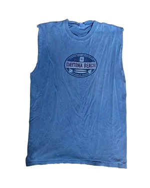 Daytona Beach, Florida blue sleeveless muscle t-shirt tank top 🔥 thumbnail 1