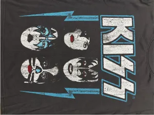 KISS‎ Band Tee Small Gray Distressed Graphic Rock T-Shirt 2020 100% Cotton thumbnail 4
