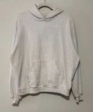 Gymshark Rest Day Hoodie Light Grey White Marl thumbnail 1