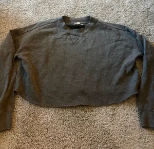Target Colsie Grey Cropped Sweatshirt thumbnail 1