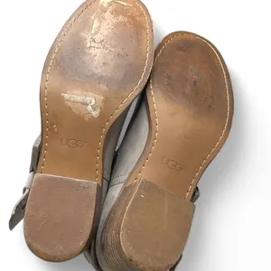UGG Australia Elora Sahara Genuine Smooth Leather Stacked Heel Ankle Boot Size 5 thumbnail 11